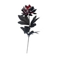 thumbnail image 2 of Artificial Dahlia Flowers,1 Pack Gothic Dead Flowers with Long Stems,Silk Flower for Halloween Wedding Decor,Floral Arrangements(Black White Red), 2 of 9