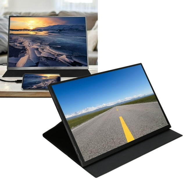 Moniteur Portable 16 Pouces - 2.5K IPS FHD HDR, 60Hz Refresh, Type C Mini Écran Externe pour Ordinateur Portable Tablette avec Étui de Protection