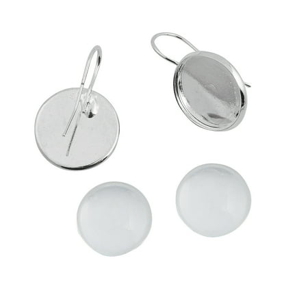 - Fun Express - St Photo Charm Drop Earrings - Craft Supplies - Adult Beading - Beading Components - 12 Pieces