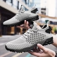 thumbnail image 3 of New+[Popular Choice] Men's Large Size Sneakers Breathable Fabric Running Shoes  - Striped, with Stability Support, 3 of 9