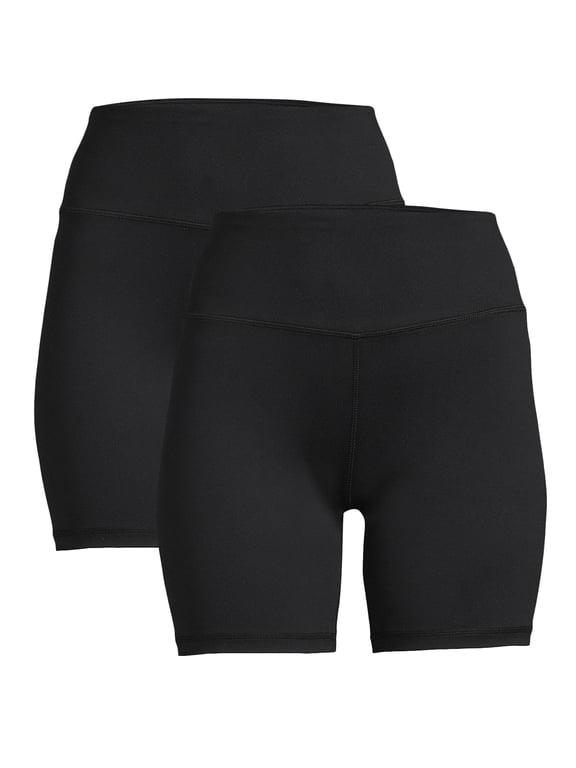 Women's Performance High Waisted Bike Shorts, 2-Pack