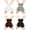Black, White, Gray,Brown, variant on 4 Pair Fingerless Thumb Hole Gloves Winter Knit Arm Warmer Mitten for Women