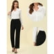 thumbnail image 2 of Pantalones Allegra K Bootcut de pierna recta con Bolsillos para Oficina Y Trabajo Mujer Negro L, 2 of 4