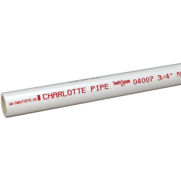 CHARLOTTE PIPE & FOUNDRY CO. PVC Schedule 40 Pressure Pipe, .75In. x
