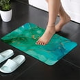 thumbnail image 3 of Diatomaceous Earth Bath Mat,Green Gold Thread Marble Soft Wrinkle Free Bathroom Floor Rugs Non-Slip Volume Super Absorbent Fast Drying for Bathroom Kitchen Door mat（40cmx60cm）, 3 of 6