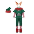 thumbnail image 1 of Disfraces de de Navidad, ropa de Cosplay, calcetines, cinturón, sombrero con orejas, traje de decoración, disfraz para festivales, carnaval, , 120 cm macho Yinane disfraz de elfo, 1 of 8
