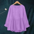 thumbnail image 2 of JJHGVB Lightweight Sweatshirts for Women Casual Boho Spring Trendy Dress Shirts Comfort Summer Business Work Tops Business Casual Tops for Women Casual Basic Tee Dressy Casual Soft Purple 2XL, 2 of 9
