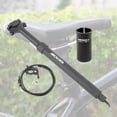 thumbnail image 3 of Bike Dropper Seatpost 370mm Adjustable 27.2mm Remote Seat Post Tube Pole Pillar 27.2+ 30.4mm Adapter, 3 of 8