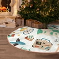 thumbnail image 5 of Rateoe Travel1 Pattern Christmas Tree Skirt with Ties , Christmas Tree Decorations, Farmhouse Christmas Decor Xmas Holiday Decorations-36", 5 of 6
