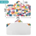thumbnail image 4 of Yayeee Kids Hooded Towels Toddler Soft Absorbent Beach Bathing Wrap 50" x 23.5", Dark Colorful Circles, 4 of 5