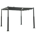 thumbnail image 1 of Pérgola Retráctil Costway para Exteriores 310 x 310 cm Metal Toldo Retráctil Gris y Negro, 1 of 1