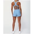 thumbnail image 7 of PISONIC Women 2 Piece Workout Sets High Waisted Biker Shorts with Pockets Built in Bra Racerback Tank Tops, 7 of 7