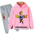 thumbnail image 1 of Conjunto de Sudadera con capucha y pantalones de dibujos animados para niños y niñas, chándal de Goku, 2 piezas, primavera y otoño, novedad, 1 of 1