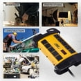 thumbnail image 4 of CRST 10 Outlets Metal Power Strip Heavy Duty Surge Protector 2800 Joules with 15FT Long Extension Cord for Workshop Office Garage Kitchen, ETL Listed, 4 of 8