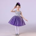thumbnail image 6 of WMQPNNS Girl's Birthday Dress Purple Dress for Age 7-8 Years Kids Sleeveless Sequin Tutu Dress Flower Girl Dress Party Wedding Pageant Dress Gown Dresses, 6 of 9