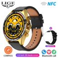 thumbnail image 1 of GPS New Smart Watch Men Outdoor Compass Sports Fitness Bracelet Bluetooth Call Clock Waterproof Smartwatch For Android IOS Leather gold_6 GPS Sport Track, 1 of 7