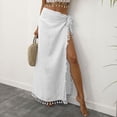 thumbnail image 5 of OSFVNOXV Womens Swim Cover Ups Summer Bohemian Wrap Sarong Skirts Tie Side with Tassels for Bikini Tankini Bathing Suit Bottom, 5 of 6