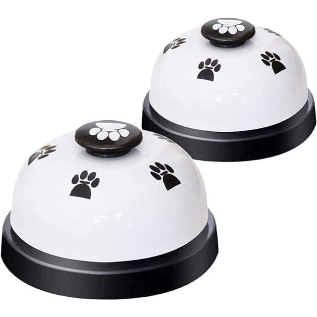 Campana de entrenamiento para mascotas, timbre interactivo para perros y gatos para entrenamiento de orinal, 2 piezas