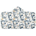 thumbnail image 2 of Toddler Hooded Beach Towel 24x50 Kids Bath Towels Soft Quick Dry for Swim Pool Boys Girls Zebra Leaf Birds, 2 of 7