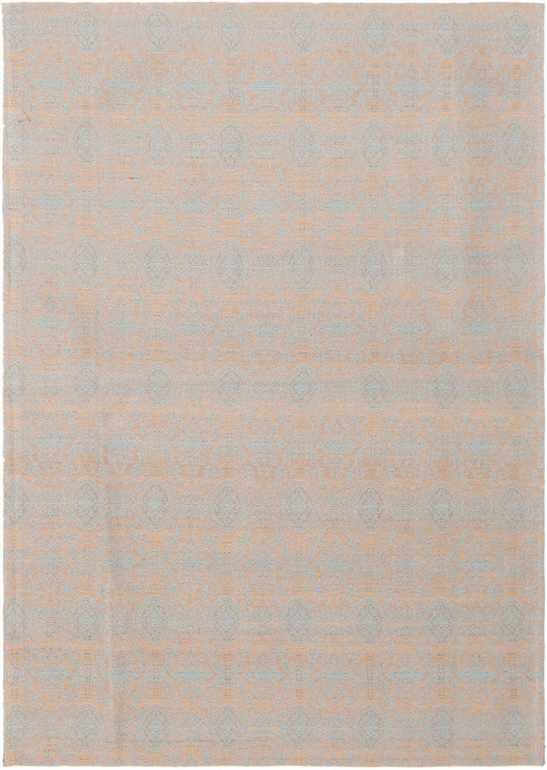 ECARPETGALLERY Tapis Fait à la Main pour Salon, Salle à Manger et Chambre à Coucher Contemporain Collection Collage 4'9" x 6'9" en Bleu