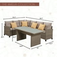 thumbnail image 4 of Amelia 3-Piece Outdoor Conversation Set with Deep Seating Sectional and Chow Table, Gray, 4 of 13