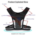 thumbnail image 5 of Reflective Running Backpack Lightweight Sports Running Cycling Vest Mobile Phone Cards Bag Men and Women Jogging Fitness Vest (White), 5 of 7
