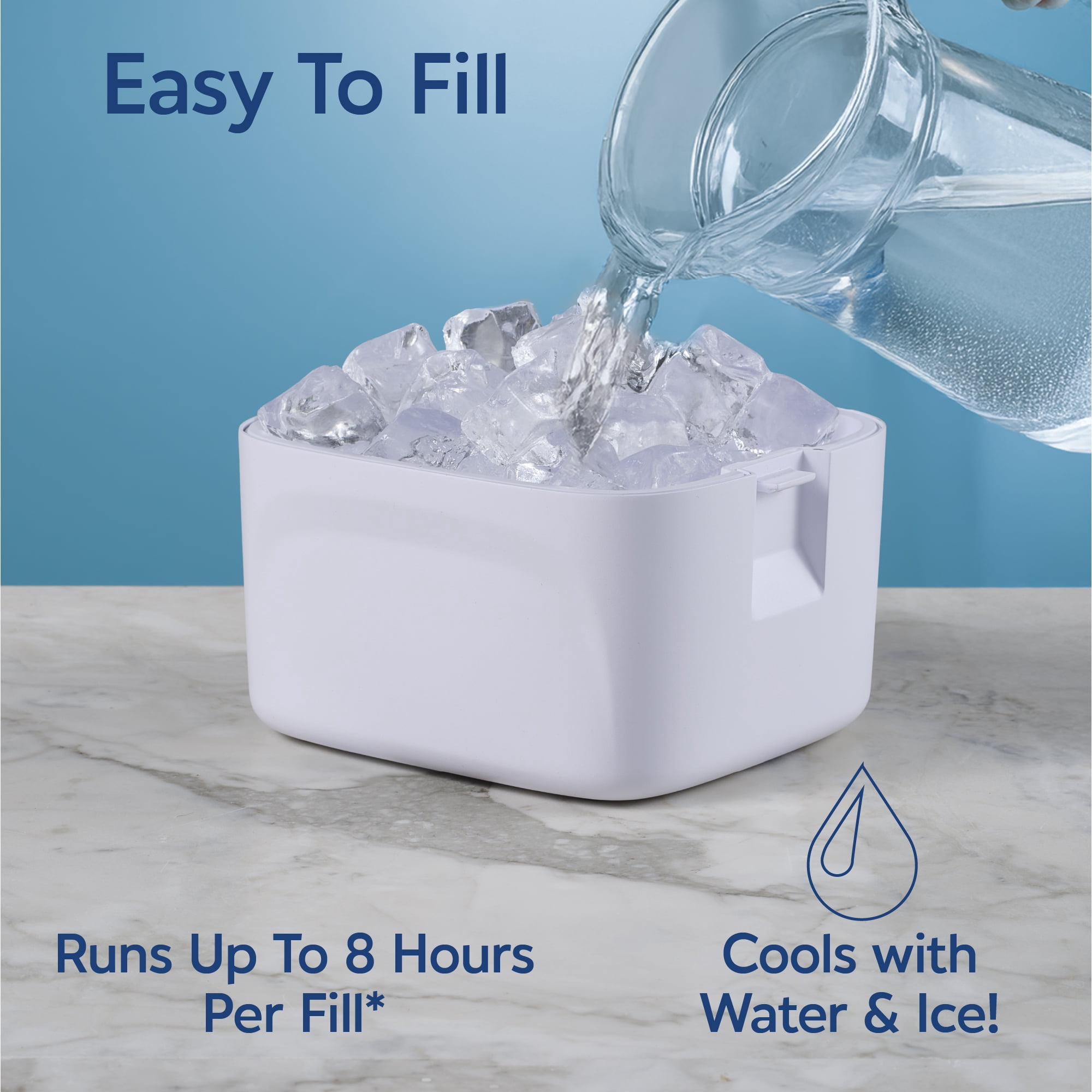 Arctic Air Ice Jet X3 Air Cooler, 3 Speed Portable Cooler with LED, Lightweight & Compact Space Cooler