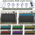 thumbnail image 4 of Auromie 6 Drawer Dresser with Power Outlet, Black Dresser with LED Light, Modern Chest of Drawers for Closet, Double Wide Drawer Organizer Cabinet for Bedroom, Living Room, Entryway, Hallway (Black), 4 of 5