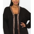 thumbnail image 2 of Coin 1804 Womens Plus Sequined Open Front Cardigan Sweater, 2 of 3