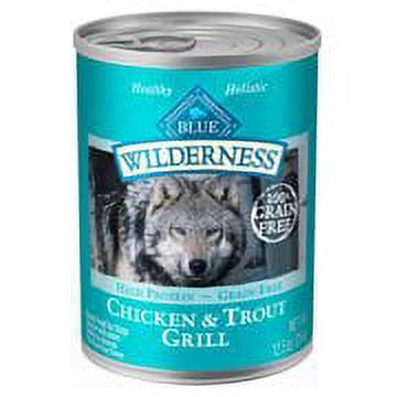 UPC: 0840243106400 | Blue Buffalo Wilderness High Protein Grain Free Natural Adult Wet Dog Food Trout & Chicken Grill 12.5-oz can (pack of 12)