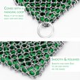 thumbnail image 6 of Stainless Steel Chainmail Scrubber for Cast Iron & Cookware – Heavy-Duty Cleaning Brush with Hanging Loop, 6 of 7