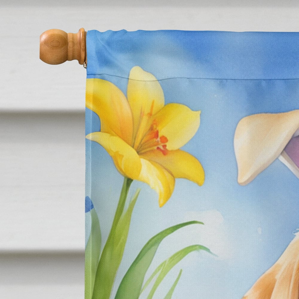 Yellow Labrador Retriever Easter Egg Hunt House Flag 28 in x 40 in