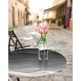 thumbnail image 6 of Modern Ocean Ocean Waves Fitted Round Tablecloths Elastic Edged Table Covers 45"-54",Coastal Beach Gradient Sea Spray Waterproof Dining Room Kitchen Table Cloth for Holiday Party Tables Decor, 6 of 8