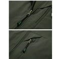 thumbnail image 5 of Herrnalise Men's Work Clothes Jacket Solid Color Stand Collar Multiple Pockets Outdoor Sports Photography Leisure Vest Coat Olive Green, 5 of 8