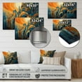 thumbnail image 4 of Designart "Retro Radiance in Yellow and Blue" City Art Deco Metal Wall Art Prints, 4 of 5