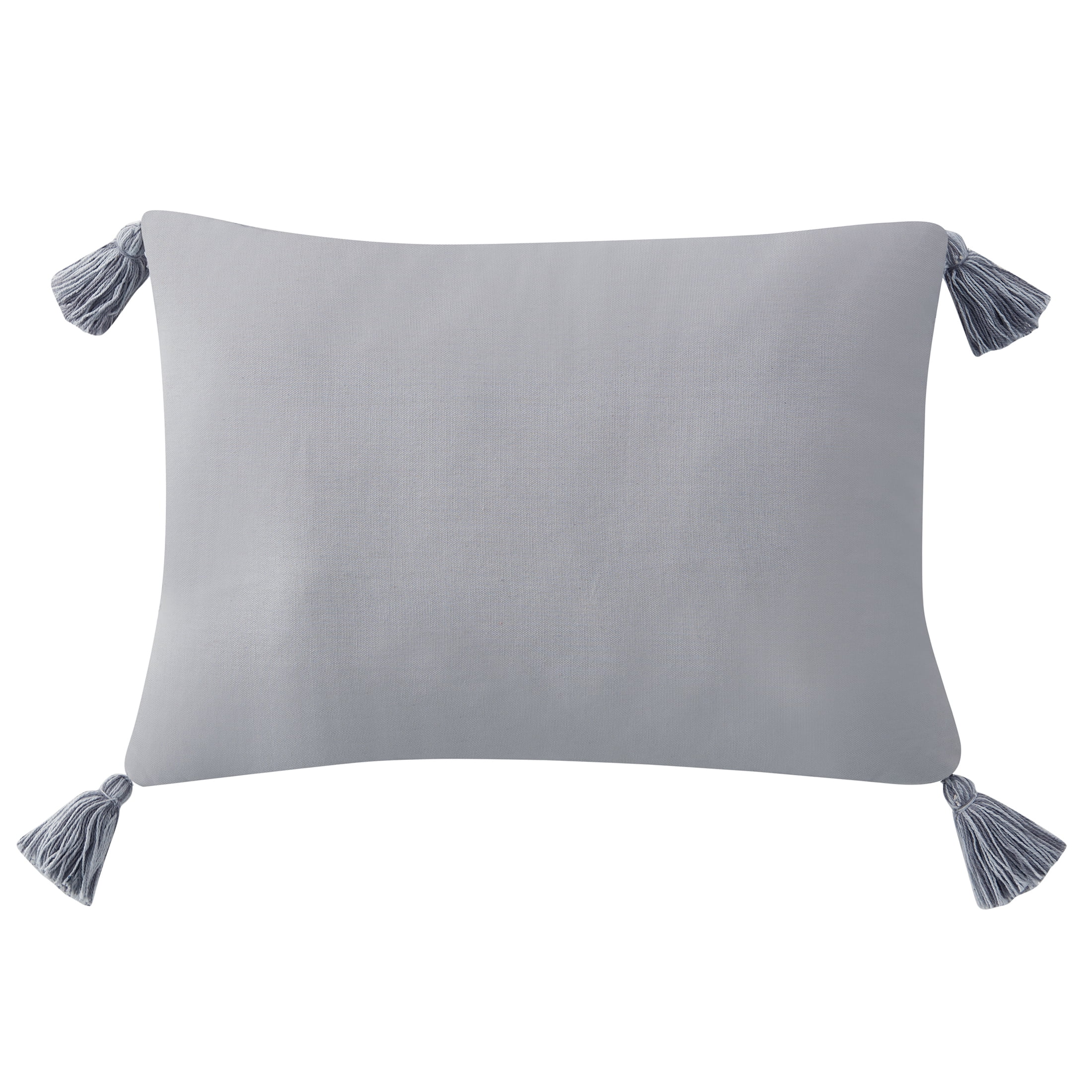 Life Styles Gray Lattice 18 Square Throw Pillow w/ Tassels