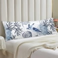 thumbnail image 2 of Sea Turtle Body Pillow Cover 20"x54" Pillow Case Coastal Beach Ocean Theme Long Pillow Cases Protector with Zipper Decorative Soft Bedding Pillowcase Rectangle Cushion Covers for Bed,Sofa,White Blue, 2 of 5