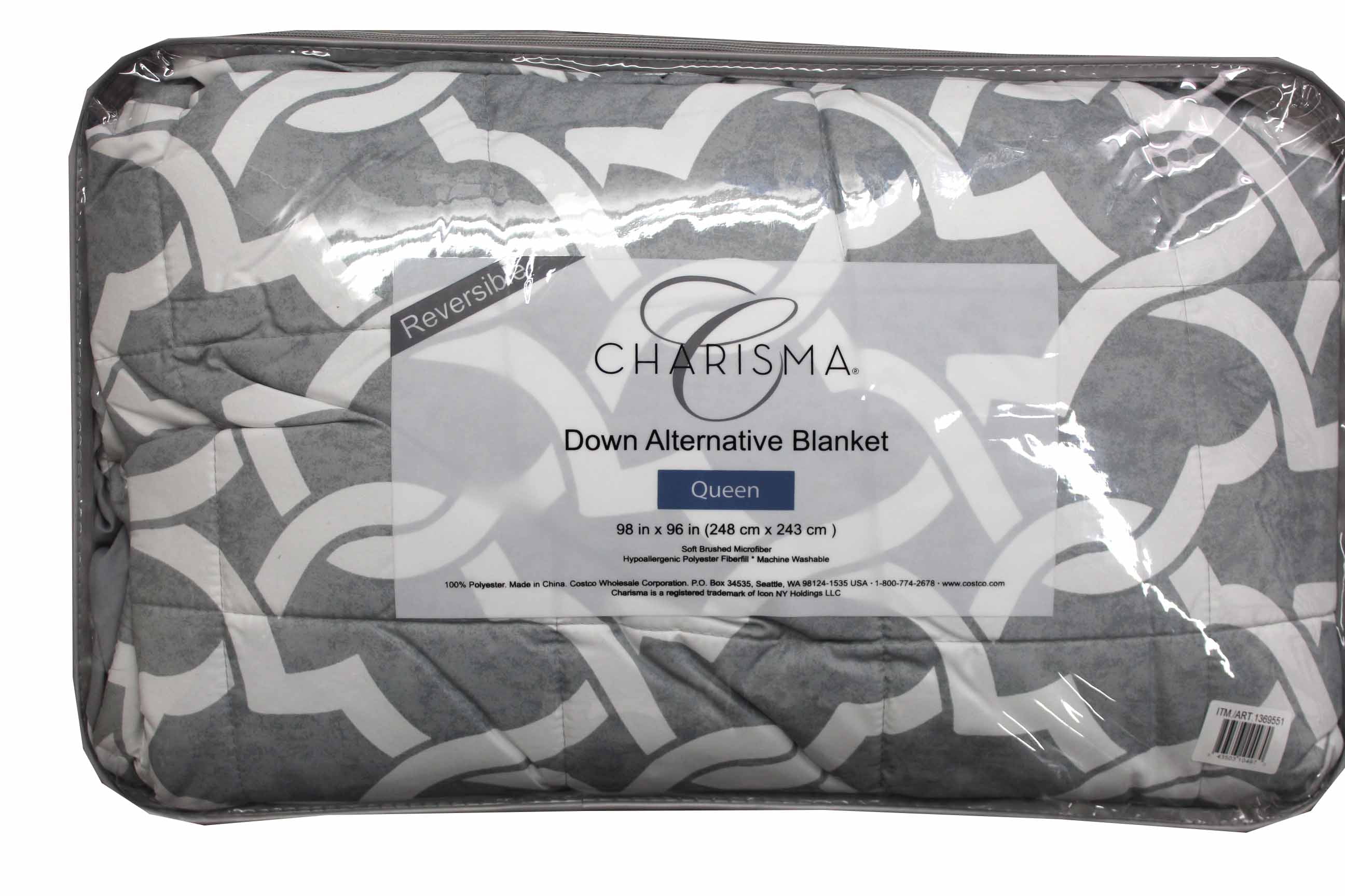 Charisma Down Alternative Reversible Blanket QUEEN 98x96