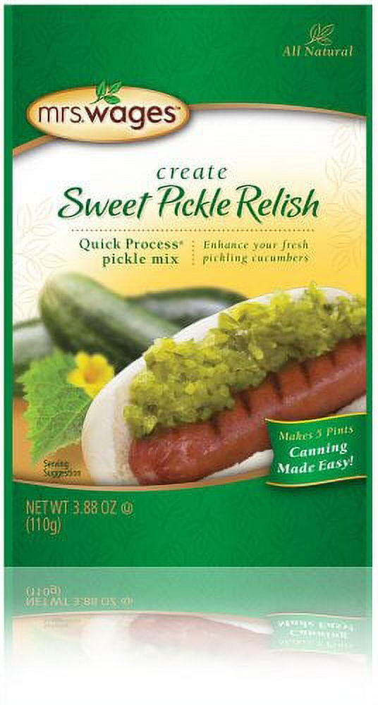 Mrs Wages Sweet Pickle Relish Mix 3.9 oz (Pk of 6)