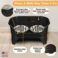 thumbnail image 6 of Neater Pets Neater Feeder Express Mess-Proof Elevated Food & Water Bowls for Medium to Large Dogs, Black, 6 of 11