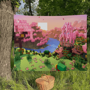 Popular Game M-Minecraft-T Retro Flags Multiple Choice Living Studio Booth Interior Decoration Banner