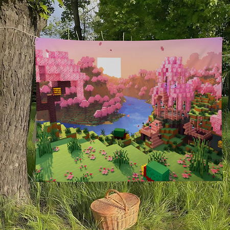 Popular Game M-Minecraft-T Retro Flags Multiple Choice Living Studio Booth Interior Decoration Banner