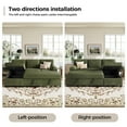 thumbnail image 2 of COPIAE 80 inch Convertible Sectional Sofa, L-Shaped Sofa Sleeper with Reversible Chaise,Couch Bed with Storage,Removable Armrest,Modern Pull Out Bed for Living Room Bedroom,Corduroy Green, 2 of 14