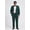 dark green, variant on Men's Big & Tall 2-Piece Suit Set - Single Button for Wedding, Business & Formal Occasions Grey 48
