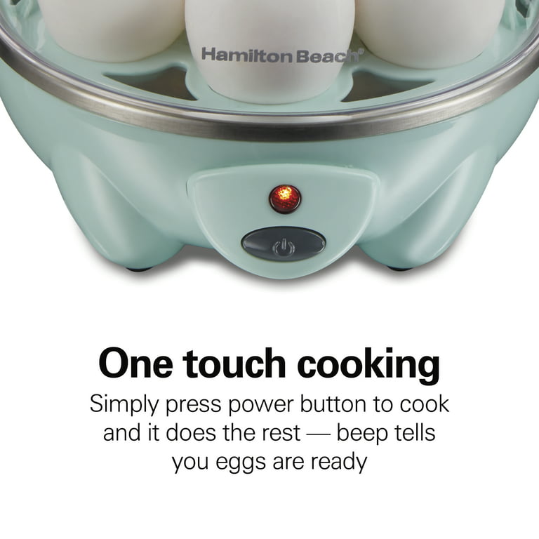 Hamilton Beach 3-in-1 Egg Cooker, Hard-Boiled, Poached, Omelets, 7