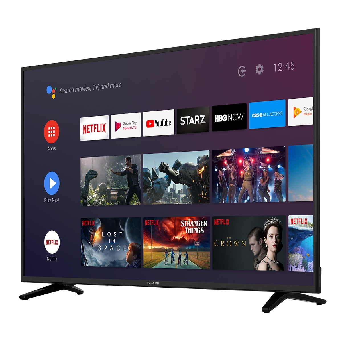 Sharp 55 Class 4k Ultra Hd 2160p Android Smart Led Tv With Dolby Vision Hdr 55q7530u Walmart Com Walmart Com
