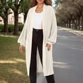 thumbnail image 3 of Long Cardigan Sweaters for Women Long Sleeve Oversized Open Front Knit Coatigan Sweater Coats with Pockets, 3 of 7