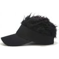 thumbnail image 2 of Novelty Hair Visor Sun Cap Wig Peaked Baseball Hat with Spiked Hairs, 2 of 4