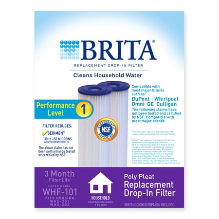 Brita Universal Whole House Poly Pleat Cartridge  2-Pk - WFWHF101