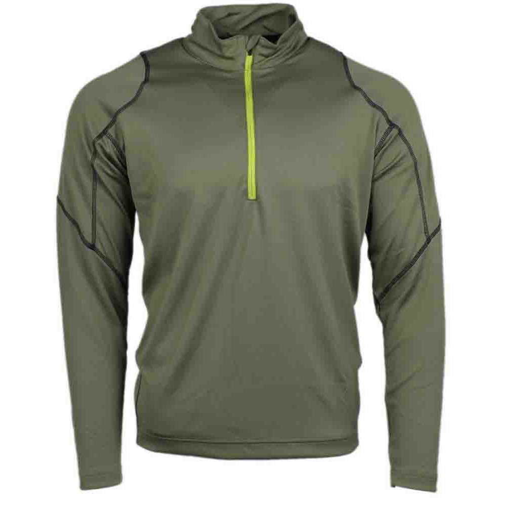 Page & Tuttle Mens Coverstitch Quarter Zip Mock Neck Layering Athletic ...